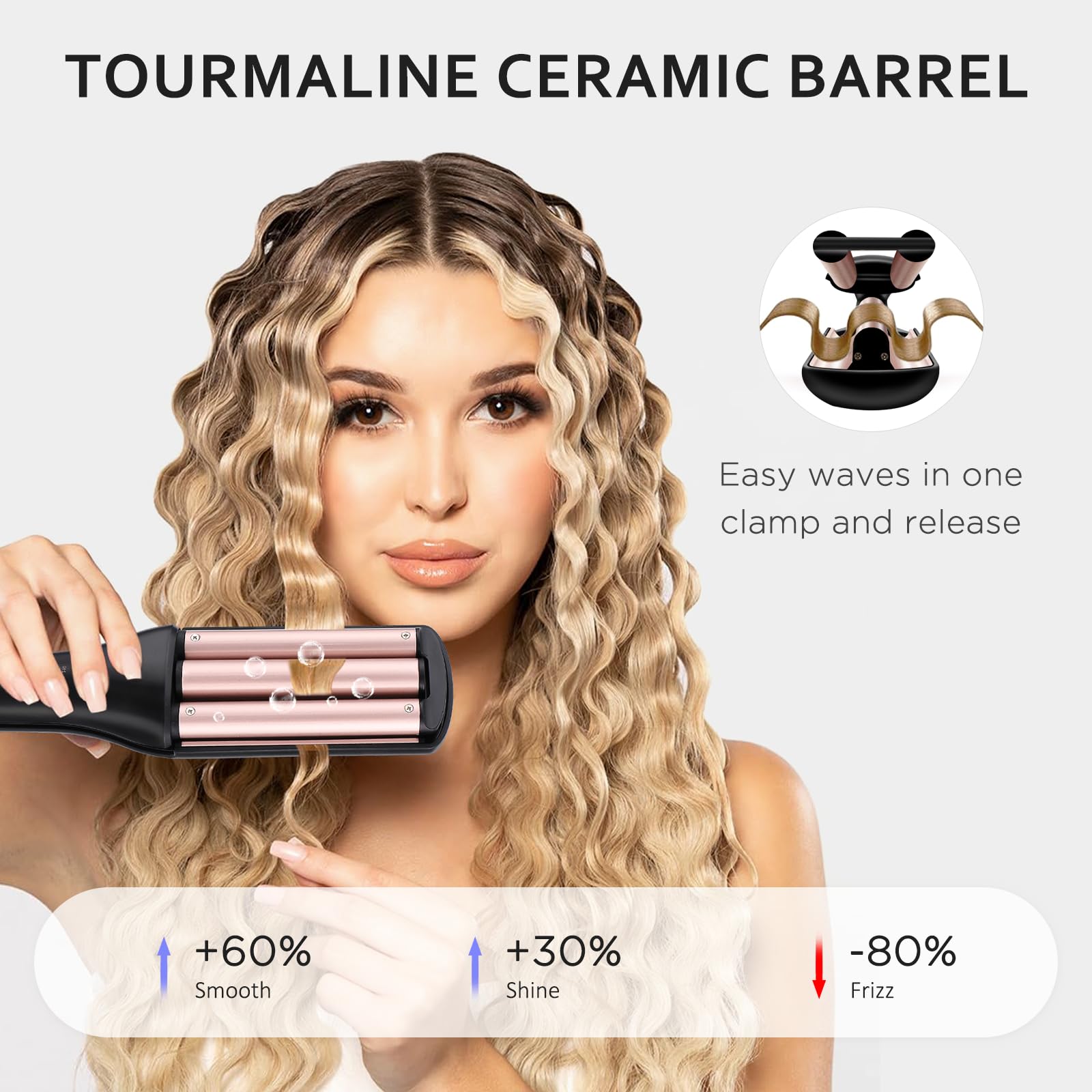 Amazon.com: janelove 4 in 1 Hair Crimper, Hair Waver, Beach Waves
